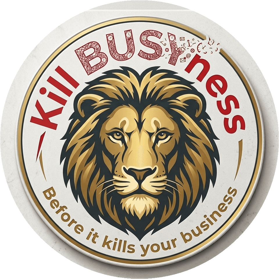 KILL BUSYness lion mark